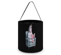 Unicorms Believe Yourself Book Cute Halloween Candy Bucket Reusable Collapsible Candies Basket Fabric Tote Bags