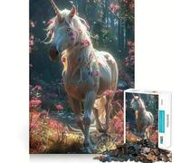Unicorn 1000-piece Puzzle for Teenagers Mind Skill Fun Uniform Size Precise Pieces Relaxing Indoor Group Activity (50x75cm)