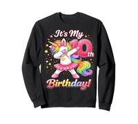 Unicorn 10th Birthday Dabbing Cute Rainbow 10 Year Old Girls Sweatshirt