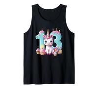 Unicorn 13th Birthday Party Magic Tank Top