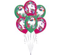 Unicorn 4 Colour Latex Balloons 11"/27.5cm (6pk)