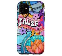 Unicorn 60s Zen Spiritual Meditation Affirmation And Pause Case for iPhone 11