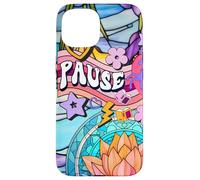 Unicorn 60s Zen Spiritual Meditation Affirmation And Pause Case for iPhone 15