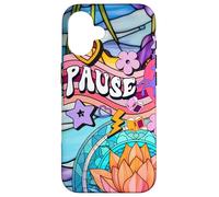 Unicorn 60s Zen Spiritual Meditation Affirmation And Pause Case for iPhone 16