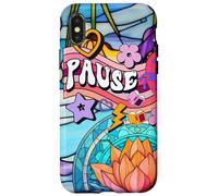Unicorn 60s Zen Spiritual Meditation Affirmation And Pause Case for iPhone X/XS