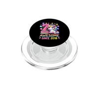 Unicorn 7th Birthday 7 Year Old Party Awesome Since 2018 PopSockets PopGrip for MagSafe