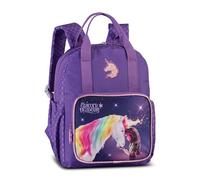 Unicorn Academy Children's Girls' Backpack - 9L Backpack with Zip Main Compartment & Zip Front Pocket, 31 x 24 x 11 cm - Purple Unicorn Design with 2 Carrying Handles & Adjustable Shoulder Straps
