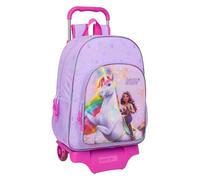 UNICORN Academy - Large School Backpack with Trolley, Children's Backpack, Adaptable to Trolley, Ideal for School Children, Comfortable and Versatile, Quality and Resistance, 33 x 15 x 42 cm, lilac, M