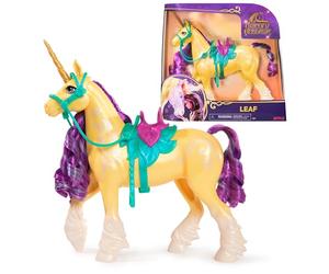 Unicorn Academy, Leaf Unicorn with Head Movement, 2 Riding Accessories, 27.9cm, Compatible with Ava Fashion Doll, Dolls and Unicorn Toys for Girls Aged 4+