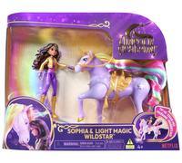 Unicorn Academy, Sophia & Light Magic Wildstar with Rainbow Light-up Effects, 2 Riding Accessories, Dolls & Unicorn Toys for Girls Ages 4 and up