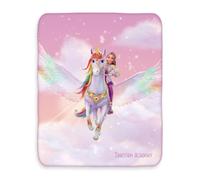 Unicorn Academy Sophia & Wildstar Children's Blanket 130 x 160 cm | Magically soft and soft to cuddle up - with high-quality stitching for cosy reading, movie and dream hours