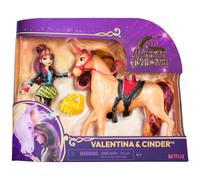 Unicorn Academy, Valentina & Cinder Set with 2 Riding Accessories and Hair Styling Tool, Dolls and Unicorn Toys for Girls Aged 4 and up