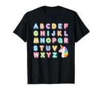 Unicorn Alphabet Letter Learning Back To School Adults, Kids T-Shirt