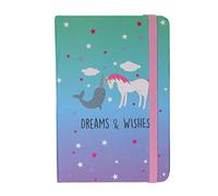 Unicorn and Narwhal Dreams and Wishes A6 Hardback Ruled Pocket Notebook