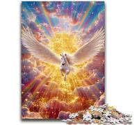 Unicorn Angel Jigsaw Puzzles for Teenagers,Challenging Game Toys Every Piece Is Unique - Challenging Family Fun Game (50x75cm)