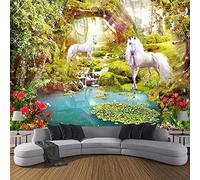 Unicorn Animal Horse Wall Mural Peel and Stick Self-Adhesive Wallpaper Removable Large Sticker Foil Wall Decor Print Picture Image Wall Stickers Wall Posters Children's Room Wal 140 (W) x 70 (H) cm