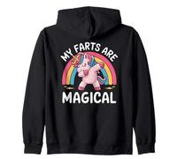 Unicorn Animal My Farts Are Magical Mythical Cute Unicorns Zip Hoodie