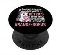 Unicorn Announcement Pregnancy Child Future Big Sister Nonsense PopSockets Adhesive PopGrip