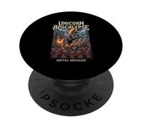 Unicorn Apocalypse Metal Messiah Robot Horse & Demons PopSockets Adhesive PopGrip