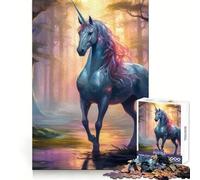 Unicorn Art Mythology Jigsaw Puzzles for Adults1000 Pieces Mental Exercise Tranquil Escape Snug Lock Nice Gift (38x52cm)