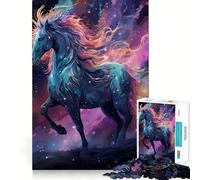 Unicorn at Starry Sky 1000 Piece Puzzle For Adults Mind Skill Play Laser Cut for Flawless Fit Rewarding Activity for Rainy Days (38x26cm)