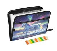 Unicorn Aurora Ice Expanding File Folder A4,13 Pockets File Organiser, Paperwork A4 Plastic Wallet Document Storage Expander for School,Office and Home