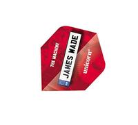 Unicorn Authentic 75 James Wade Number Plate Plus Dart Flight, Black/Red, One Size