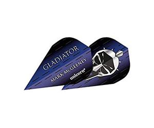 Unicorn Authentic Dart Flights | Mark McGeeney Gladiator Blue Design | DXM Shape| Durable 100 Micron Polyester PET