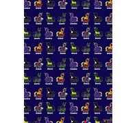 Unicorn Avengers Wrapping Paper with Gift Tag Rolled