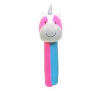 Unicorn Baby Sensory Rattle by Fiesta Crafts- Squeakaboo Squeaker Toy Rattle for Newborn Baby Toys - Made of Soft Plush & Corduroy for - Fun, Interactive, & Colourful Rattles for Babies