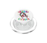 Unicorn Back To School Im Ready To Rock 6th Grade PopSockets PopGrip for MagSafe