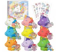 Unicorn Bath Bombs for Kids with Surprise Inside-9 Pcs Large Fizzy Bath Salts with Calming and Long Lasting Scent, Handmade Bubble Bath Bombs for Gilrs Age 3 4 5 6 7 8 9+ Year Old