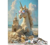 Unicorn Beach Day Puzzles 1000 Pieces Puzzles for Teenagers Gifts Jigsaw Puzzles for Adults Educational Game Challenge Toy 1000pcs (75x50cm)