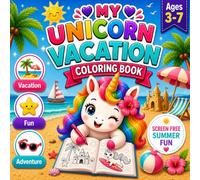 Unicorn Beach Vacation Coloring Book for Kids Ages 3-7: Beach Scenes, Cute Animals & Water Fun | Easy Coloring Pages for Toddlers, Preschoolers & ... - Unicorn Coloring and Discussion Books)