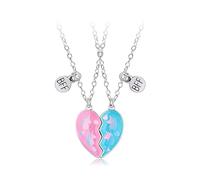 Unicorn Bff Necklace for 2 Girls,Friendship Magnetic Heart Pendant Necklaces, Best Friends Matching Necklaces, Friendship Birthday Graduation Valentine Jewelry Gift for Friends Girls Mother Sisters