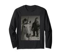 Unicorn Bigfoot Selfie North Pole Christmas Unicorns Long Sleeve T-Shirt