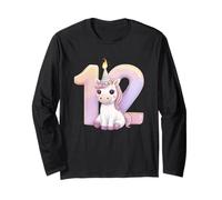 Unicorn Birthday 12th Magical Party Long Sleeve T-Shirt