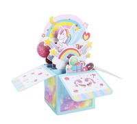 Unicorn Birthday Card - Pop up Birthday Card, 3D Pop up Decorations, Girl Birthday Cards, Rainbow Unicorn Greeting Gift with Envelope Note, Colorful Humor Cards, Greeting Note for Boys Girls Niece