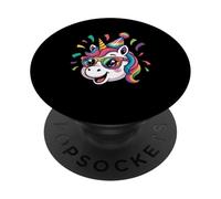 Unicorn Birthday Party Hat Sunglasses Unicorns PopSockets Adhesive PopGrip