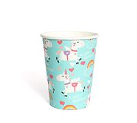 UNICORN BIRTHDAY PARTY TABLEWARE - Decorations for 16 Guests, Unicorn Plates Cups Napkins Tablecloth Happy Birthday Banner for Kids Birthday Unicorn Themed Party Supplies (16 Paper Cups)