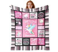 Unicorn Blanket for Girls Unicorns Gifts for Unicorn Lover Just A Girl Who Loves Unicorns 50" X 60" Soft Throw Christmas Birthday Present for Kids