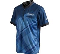 Unicorn Cameron Menzies Darts Shirt | Cammy CM Logo and Scottish Saltire Design | Cool Breathable Soft-Feel Micro Mesh 3-Tuk Polyester | Blue & White | Medium to fit Chest 39-41 inches