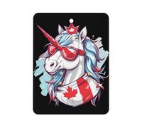 Unicorn Canada Day Canadian Flag Car Air Freshener Hanging Aromatherapy Tablets Car Accessories Rearview Mirror Pendant Decor