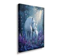 Unicorn Canvas Wall Art Unicorns Painting Decor Unicorn Prints Pictures Modern Artwork for Bathroom Living Room Bedroom Office Framed Wall Decor 12"x16"