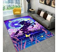 Unicorn Carpet Girls Bedroom 3D Rainbow Horse Print Kids' Room Rug Soft Flannel Floor Mat Non-slip and Washable Suitable for Children's Rooms and Girls' Rooms Decoration (Colour 1,80x120cm)
