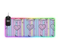 Unicorn Cartoon Wirel Charging Glowing Personalized Mouse pad Non Slip gameing 35.4 x 15.7 in Desk Mouse mat