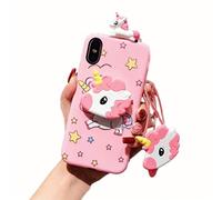 Unicorn Case for iPhone Xs Max 6.5”, 3D Cartoon Design Cute Elastic Kickstand Protective Case, iPhone Xs Max Case with String Rope, Kawaii Fashion for Kids Child Teens Girls Women (Star)