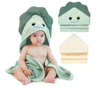 Unicorn Castle Baby Hooded Towel 2 Pack, Absorbent 100% Muslin Baby Bath Towel for Newborns, Soft, 76x76CM,Green