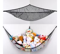 Unicorn Castle Hammock for Soft Toys, Stuffed Animals for Kids Hammock Toy Storage Net for Bedroom Nursery Decor,Black,1Pcs