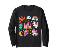 Unicorn Castle Rainbow Dreams Fantasy Long Sleeve T-Shirt